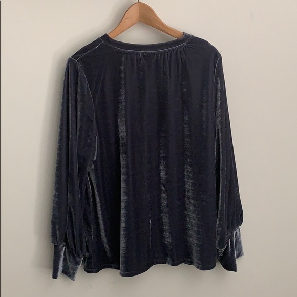 Blue Velvet Blouse - Picture 2 of 3